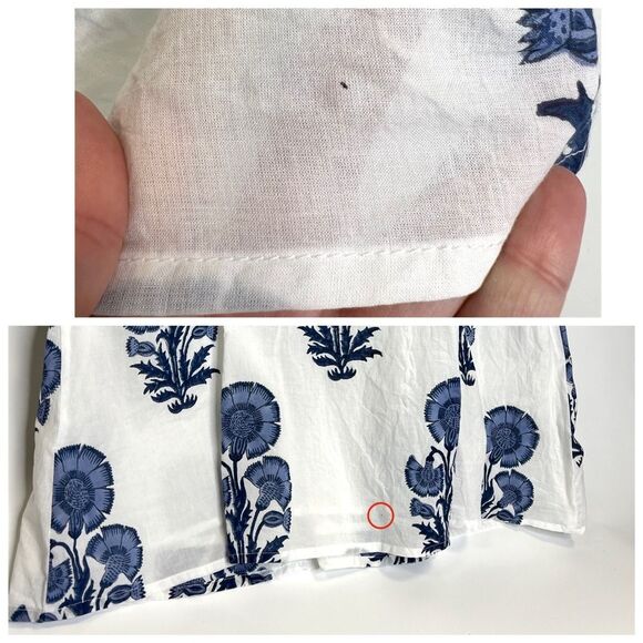 Victoria Dunn Folly Flounced Mini Dress Medium Periwinkle Blossom No Belt - Picture 10 of 11